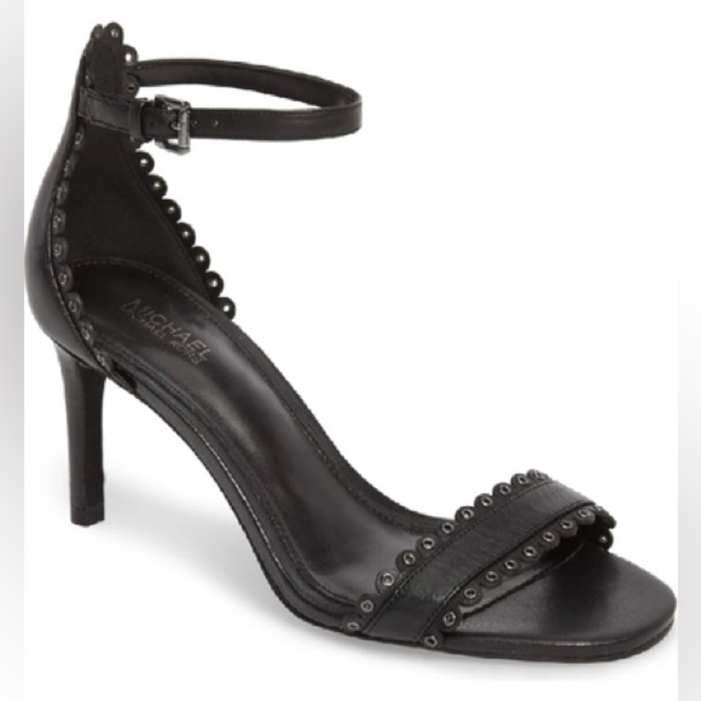 Michael Michael Kors Jessie Sandal In Black Leather Size 10 B